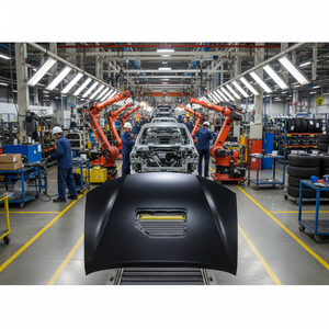 Capó de Repuesto Original OEM de Acero y Aluminio, Nuevo, Negro, Sin Orificios de Ventilación, para Hyundai Tucson 2010-2015, HS-TY001-01-B OE 53301-0K111 - Product Image 1