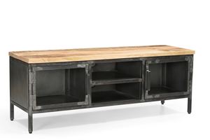 Mueble de TV Antiguo de Hierro/WD con Puerta de Vidrio, Aspecto Elegante, Muebles para el Hogar - Product Image 2