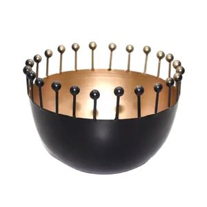 Bol de service élégant bol de décoration pour la cuisine maison hôtel Restaurant Table design fleur couleur noire forme ronde bols de haute qualité - Product Image 1