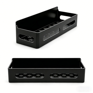 Organisateur magnétique pour réfrigérateur en plastique, étagère à épices, 2 niveaux, installation <span class=keywords><strong>sans</strong></span> perçage, étagère magnétique puissante pour réfrigérateur, rangement de cuisine - Product Image 4