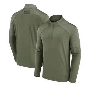 T-shirt de course athlétique unisexe entièrement personnalisable, à manches longues, léger, à séchage rapide, extensible dans les quatre sens, avec fermeture éclair 1/4 - Product Image 3