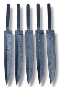 Cuchillos de hoja en bruto de acero de Damasco forjado a mano - Hoja de 8 pulgadas con patrón retorcido y tallo de cola de rata para fabricación de cuchillos personalizados, kit DIY - Product Image 2