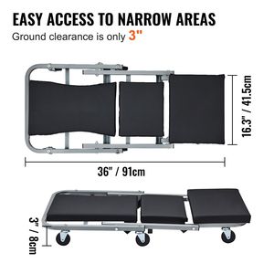 Sgabello Rotante 2-in-1 Z Creeper Seat per Officina Meccanica, Garage e Riparazione Auto - Product Image 4