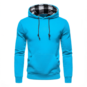 Sudadera con Capucha Gris para Hombre, Corte Regular, Color Sólido, Informal, con Bolsillo Delantero - Product Image 2