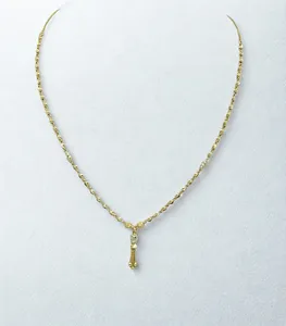 Elegante Collar de Cadena con Cuentas Doradas y Delicado Colgante para Mujer, Joyería Ligera Tradicional y Moderna - Product Image 3
