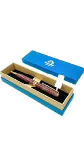 Bolígrafo beGems 2025 más vendido, bolígrafo de Calcedonia veteada roja, instrumento de escritura ejecutivo de piedras preciosas - Product Image 3