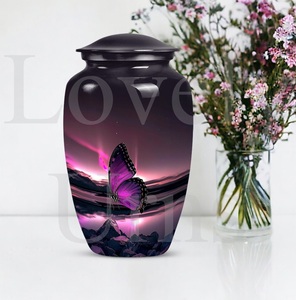 Purple butterfly remembrance majestic memorial urn <b>for</b> human <b>ashes</b> funeral cremation urn decorative <b>keepsake</b> tribute - Product Image 4