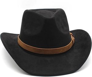 Unisex Wide Brim <b>Western</b> Fedora <b>Hats</b> - Product Image 4