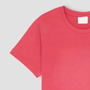 เสื้อยืดคอกลมแขนสั้นผู้หญิง สีพื้น ผ้าฝ้ายถัก 100% สวมใส่สบาย ระบายอากาศได้ดี ทรงปกติ เสื้อยืดผู้หญิงสำหรับฤดูร้อน - Product Image 3