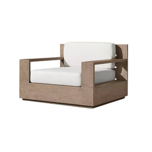 Elegante Silla de Jardín de Teca, Resistente a la Intemperie, con Cojín Suave, Reposabrazos Anchos, Mueble de Lujo para Hotel - Product Image 2