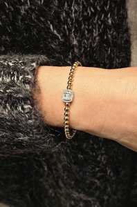 <b>Gold</b> Beaded <b>Bangles</b> Baguette Round Lab Grown Diamond 14k 18k <b>Solid</b> <b>Gold</b> Solitaire Everyday Wear Open Cuff Bracelets Fine Jewelry - Product Image 2