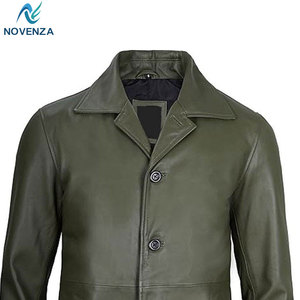 Manteau en cuir réversible de qualité supérieure pour homme, veste d'hiver chaude doublée, col classique, idéal pour les occasions décontractées et formelles - Product Image 6