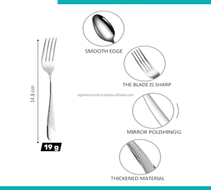 Stainless Steel Sustainable Dessert Fork <b>Set</b> | Cake Fork | <b>Mirror</b> Polish | Modern Design | <b>Set</b> of 6 for Hotel & Restaurant Use - Product Image 2