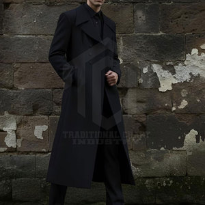 Fashion Winter Wool Overcoat for Men Modern Regular Breathable <b>Fur</b> <b>Trim</b> Warm Fabric Bulk Supply - Product Image 6
