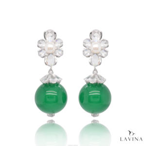 Pendientes colgantes delicados de moda únicos, joyería de moda de Zirconia cúbica de Plata de Ley 925 para regalo de mujer - Product Image 1