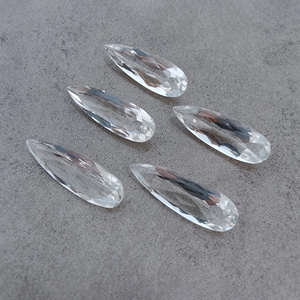 Quartz naturel à facettes en forme de poire, pierres précieuses calibrées en vrac, vente en gros, toutes tailles disponibles - Product Image 1