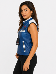 Chaleco de cuero para mujer, modelo 2026, con forro suave, costuras duraderas, bolsillos prácticos y ajuste clásico para montar a caballo, viajar y uso casual. - Product Image 6