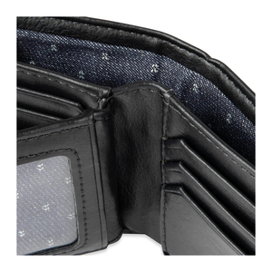 Cartera de Cuero Genuino de Vaca Personalizada con Marca ODM, Cartera de Lujo para Hombre, Precio al por Mayor, Cartera de Cuero Real de Lujo para Hombre, Doble - Product Image 6