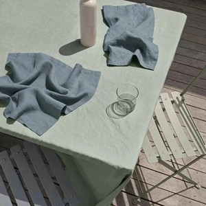 Light Green Solid Color Cotton Linen <b>Tablecloth</b> <b>Square</b> Woven Washable Classic Style Home Outdoor Use Wedding Hotel - Product Image 5