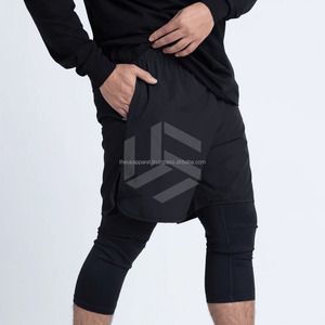 Custom Top Selling Muslim Awrah Sports Shorts Men Modest Activewear 100% Polyester Breathable Quick Dry High Quality <b>Mid</b>-Knee - Product Image 4