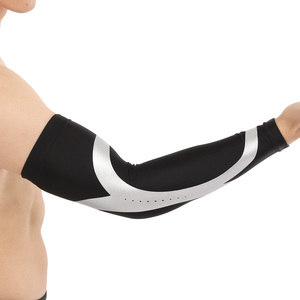 Manchons de compression pour cyclisme, personnalisables avec impression numérique, broderie unie, unisexe, adultes, anti-UV, respirants, 100g polyester - Product Image 2