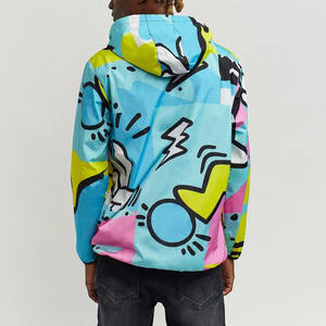 Chaqueta Cortavientos Ligera de Invierno para Hombre con Capucha, Cierre de Cremallera, Impermeable, Logotipo Frontal, Fabricación OEM - Product Image 5