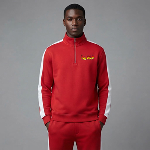 Sudadera con capucha y cremallera para hombre, estilo casual de invierno 2027, de corte holgado, con logo bordado personalizado y hombros caídos, de manga larga. - Product Image 1