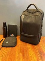 Liviya, exportateur indien, ensemble cadeau de luxe en cuir PVC moderne, organiseur/agenda, sac de bureau en papier, portable, logo personnalisé, noir, A5