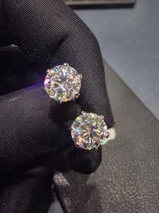Luxury PT950 Platinum Fancy Shape Diamond <b>Stud</b> Earrings Marquise Oval <b>Emerald</b> Cut Bezel Jewelry for Women - Product Image 6