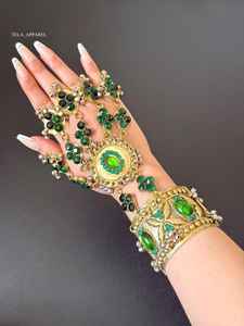 Parures de bijoux afghanes vintage en argent plaqué, de haute qualité, faites à la main, au design magnifique et personnalisé, pour mariage - Product Image 2