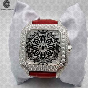 Charm Jewels Luxury Women Stainless Steel <b>Watch</b> Red Leather Band Square Case Quartz Movement Fashion Design - Product Image 2