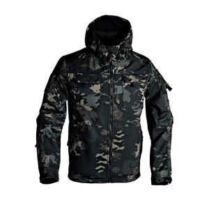 Veste Softshell Tactique Respirante Coupe-Vent Imperméable à Capuche en Polaire Épaisse Chaude avec Fermeture Éclair – Prix de Gros Abordable - Product Image 4