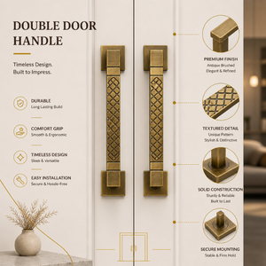 Modern Heavy Duty Brass Main Entrance <b>Door</b> <b>Handle</b> with Elegant PVD Gold Rose | Gold and Matte Black Finish for Luxury Homes - Product Image 5