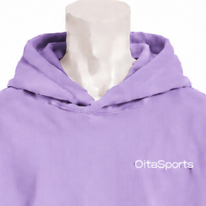 Sweat à capuche double couche lavande, coupe oversize, manches superposées, épaules tombantes, épais, style streetwear décontracté - Product Image 3