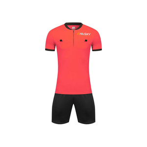 Conjunto de Uniforme de Árbitro Unisex Zuoyala Amarillo con Bolsillos, Pantalones Cortos Negros, Transpirable, Poliéster, Impresión por Transferencia de Calor - Product Image 5