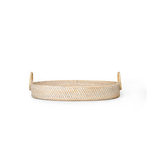 Bandeja Decorativa de Ratán Natural de Alta Calidad con Asa, Hecha a Mano, Ecológica, Reciclable, para Alimentos, Color Personalizado, Pulida - Product Image 2