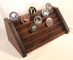 Exhibidor de Monedas con Diseño Floral Personalizado, Soporte de Exhibición de Monedas, Estuche Decorativo, Exhibidor de Monedas de Madera de 4 Niveles - Product Image 1