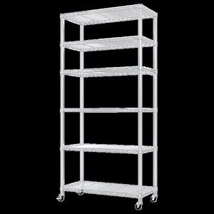 Scaffalatura Metallica Robusta 78.74 H con Ruote, Capacità 1200 LBS, Certificata NSF, Regolabile per Garage - Product Image 5