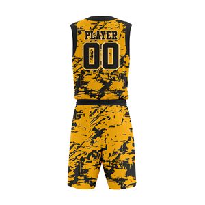 Ensemble d'uniformes de basketball personnalisés unisexe respirant grande taille 100% polyester maillot et short vêtements de sport d'équipe logo nom numéro - Product Image 5