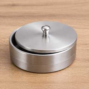 Casserole de luxe en acier inoxydable avec couvercle, récipient de service moderne pour aliments, rangement de cuisine - Product Image 1