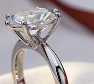 Anillo Minimalista Personalizado con Diamante Cultivado en Laboratorio, Corte Marquesa Holandesa, Platino Pt950, Certificado IGI, Claridad VVS/VS, 5 Gramos, Color Blanco D - Product Image 3
