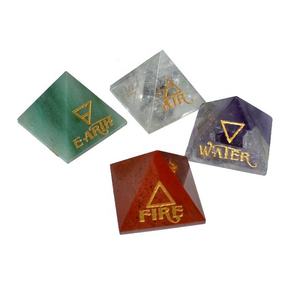 Juego de Piedras de Ágata de 7 Chakras con Pirámides Grabadas |   Mascota de Feng Shui, Arte Natural y Coleccionable - Product Image 4