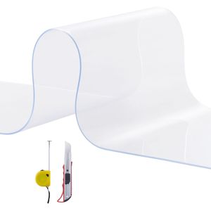 Tenda a Strisce in PVC Trasparente Industriale 150FT X 8" X 0.08" Strisce di Plastica Lisce Rotolo Grande - Product Image 1