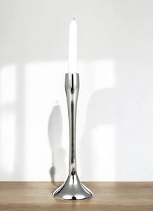 Porte-bougie en aluminium fait main personnalisé, support à bougie en métal avec cheminée en verre pour la décoration de la maison et des événements, centre de table de mariage - Product Image 4