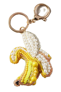 Porte-clés classique écologique en perles en forme de fleur, pendentif bouquet de tournesols en perles de rocaille, crocheté pour sac, par MULTI CRAFT - Product Image 6