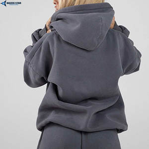 Chándal con Capucha de Felpa, Estilo Urbano, 100% Algodón, Transpirable, Resistente al Viento, Ecológico, con Cordón Ajustable para Primavera - Product Image 5