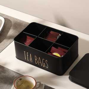 Unique Modern Metal Storage <b>Box</b> with Wooden Lid for Kitchen Countertop Pantry Storage and Decorative Home <b>Display</b> - Product Image 6