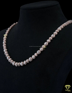 Luxury Rose Gold <b>Statement</b> <b>Necklace</b> Featuring Sparkling Lab Grown Diamonds And Fine Jewelry Appeal - Product Image 4