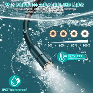 1080P Industrial Endoscope <b>Camera</b> with 4.3-Inch Colorful <b>IPS</b> Screen 8mm IPX7 Waterproof Digital Snake <b>Camera</b> - Product Image 5