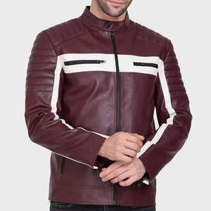 Men's Genuine Leather Canvas High Street Vintage Moto Stylish Eco-Friendly Windproof Quick Dry Breathable Winter <b>Jacket</b> - Product Image 4